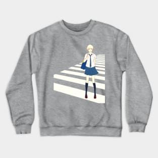 Japanese High School Girl Crewneck Sweatshirt